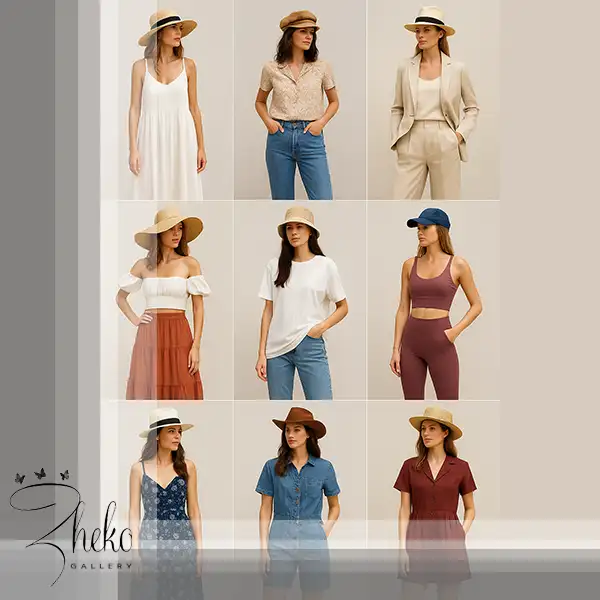 11 استایل شیک و خنک تابستانی زنانه با کلاه