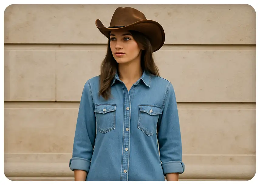 استایل وسترن با کلاه کابویی