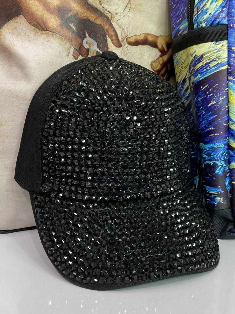 کلاه زنانه کپ نقاب دار نگینی