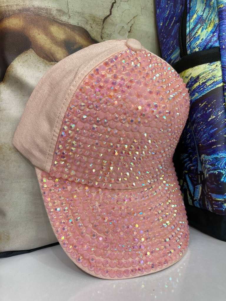 کلاه زنانه کپ نقاب دار نگینی