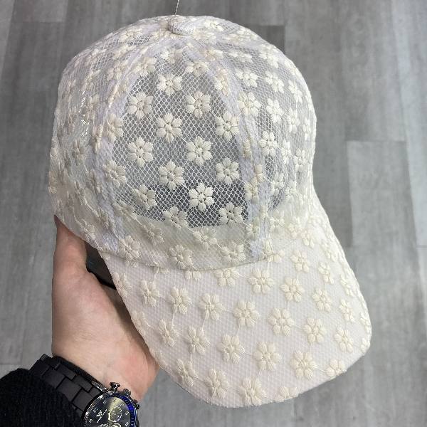 کلاه زنانه کپ نقاب دار تمام تور بابونه