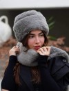 کلاه زنانه و شال گردن روس خز