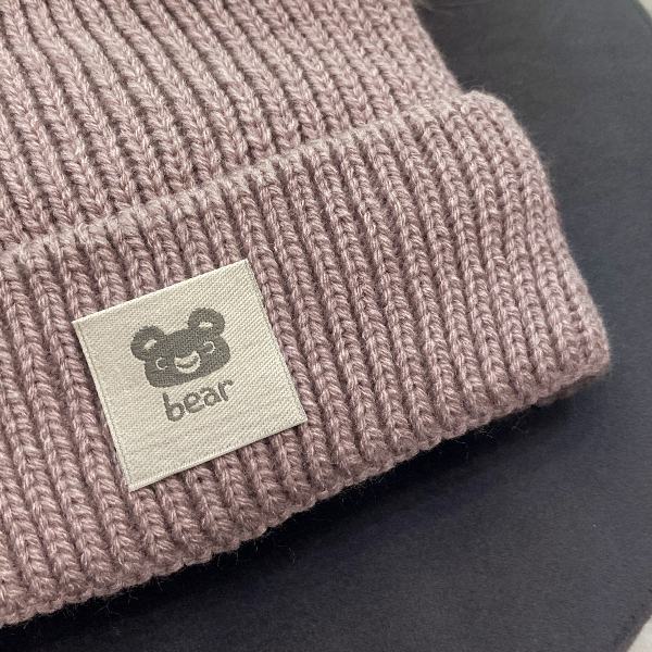 کلاه دخترانه بافت بچگانه دو پوم ساده