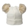 کلاه دخترانه بافت بچگانه دو پوم ساده