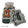 کلاه دخترانه و شال گردنی بافت بچگانه تدی بیر