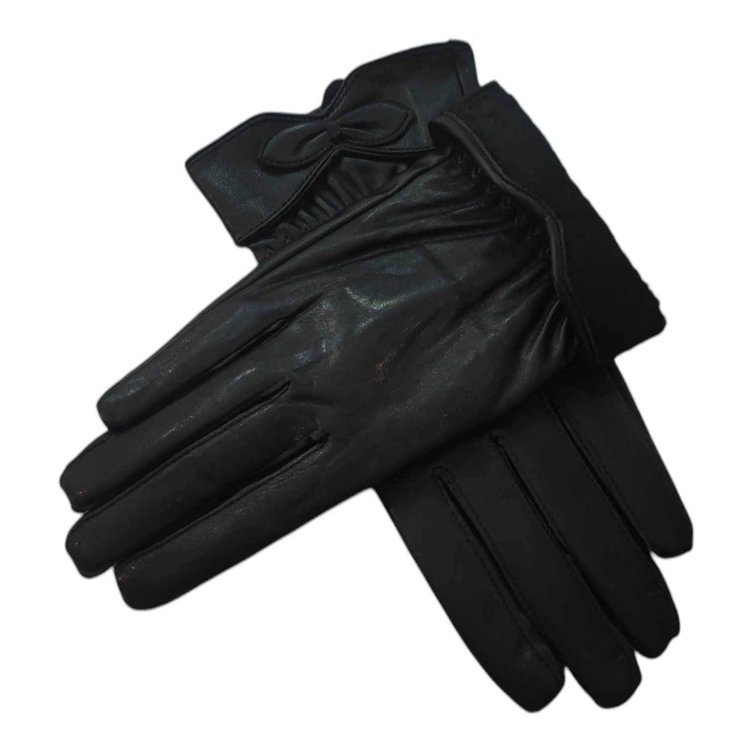 دستکش چرم پاپیونی