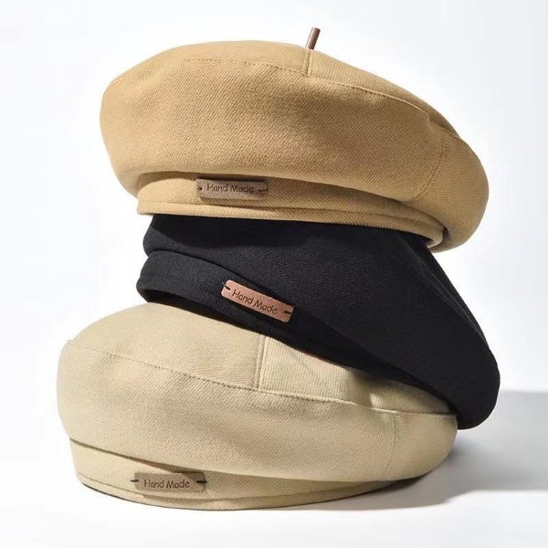 کلاه برت کتان ساده