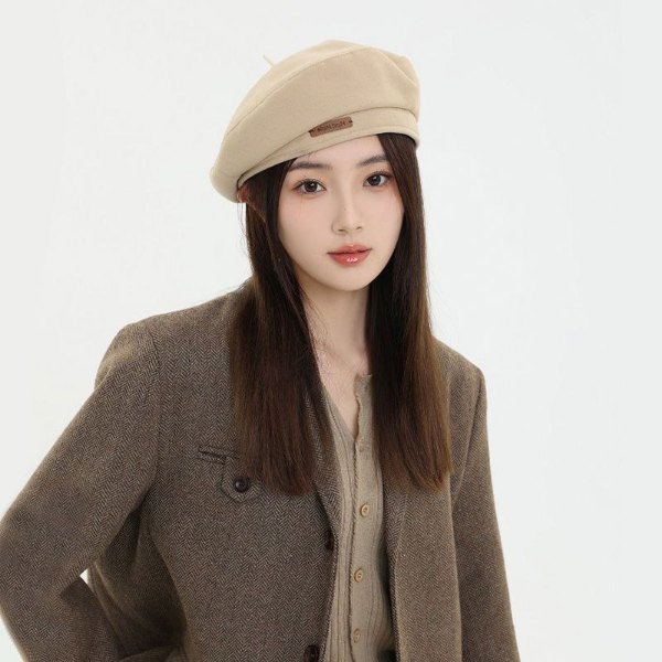 کلاه برت کتان ساده