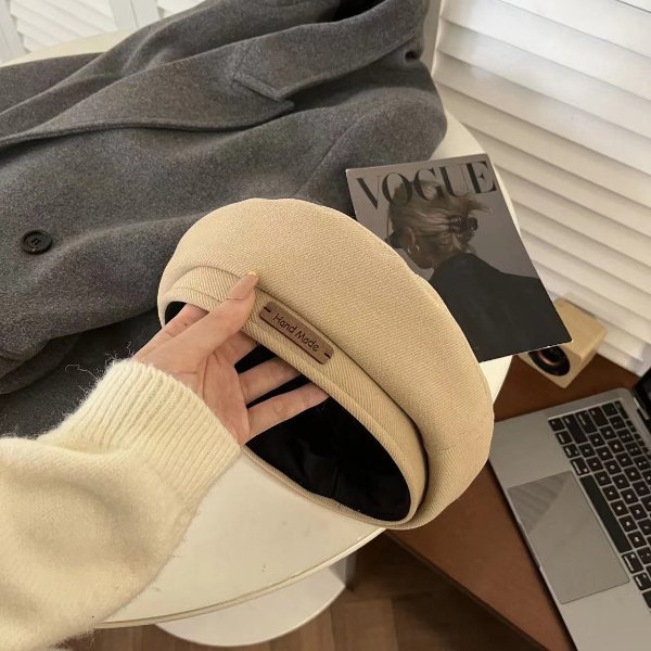 کلاه برت کتان ساده