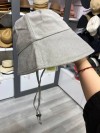 کلاه باکت لبه بلند کتان ساده