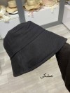 کلاه باکت لبه بلند کتان ساده