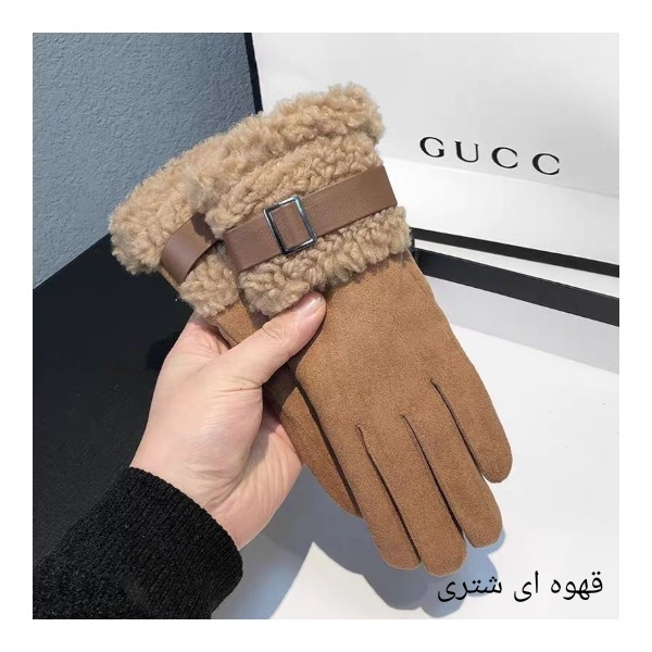 دستکش جیر لبه تدی