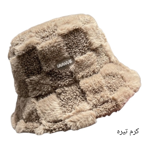 کلاه باکت خز شطرنجی 