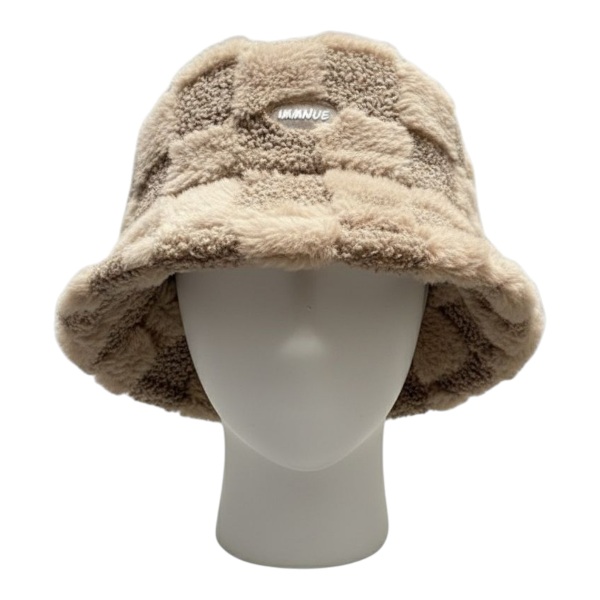 کلاه باکت خز شطرنجی 