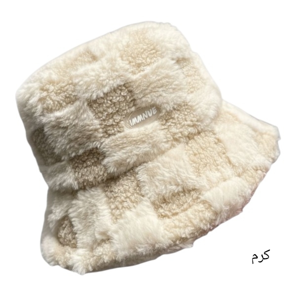 کلاه باکت خز شطرنجی 