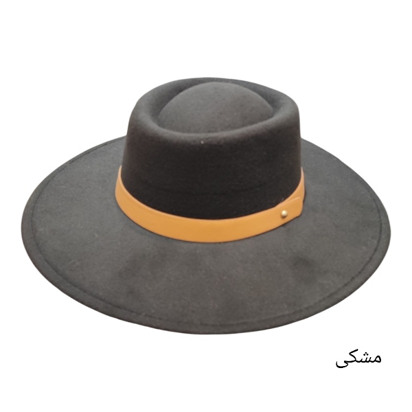 کلاه شاپو مدل فدورا کمربند چرمی 