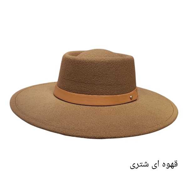 کلاه شاپو مدل فدورا کمربند چرمی 