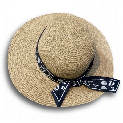 کلاه زنانه ساحلی حصیری مکزیکی کوکوشنل