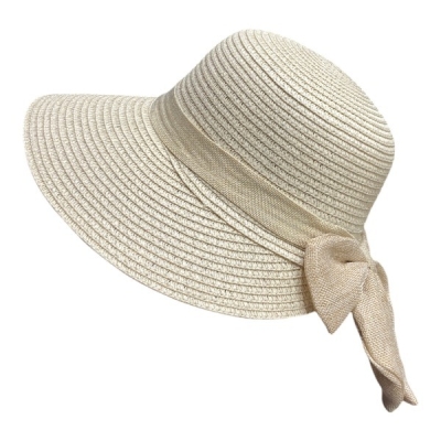 کلاه ساحلی حصیری شهرزادی پاپیونی 