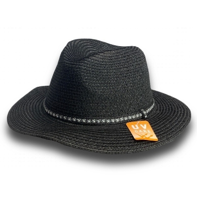 کلاه ساحلی حصیری خاخامی بند بافت