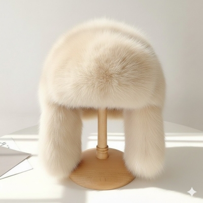 کلاه خلبانی روسی خز ساده