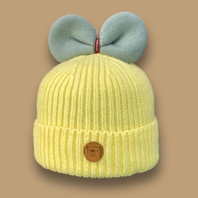 کلاه دخترانه بافت بچگانه میکی موس 