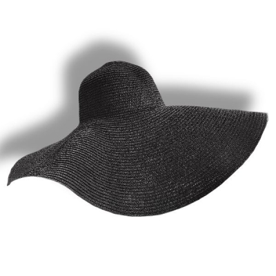 کلاه ساحلی حصیری لبه بلند ساده